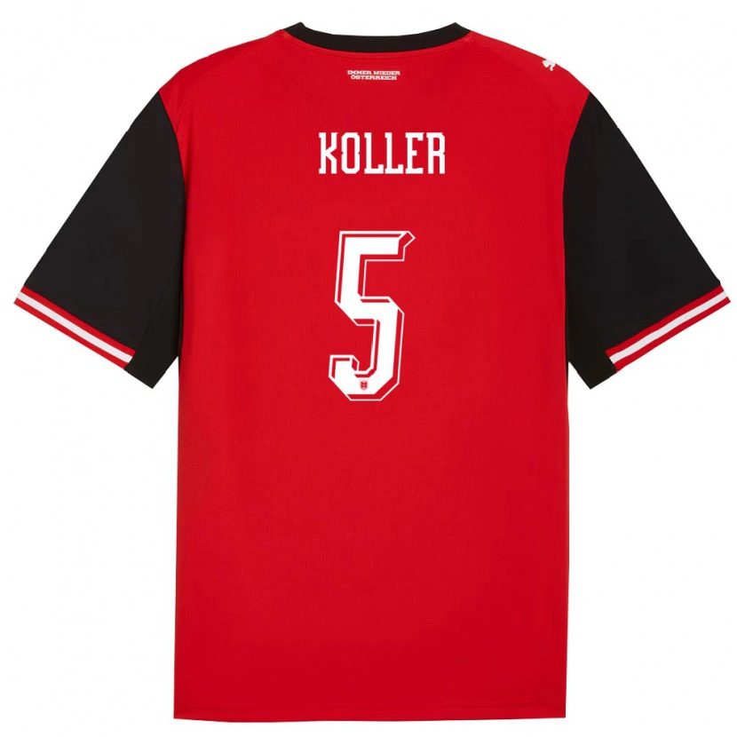 Danxen Niño Camiseta Austria Paul Koller #5 Negro Blanco 1ª Equipación 26-28 La Camisa México