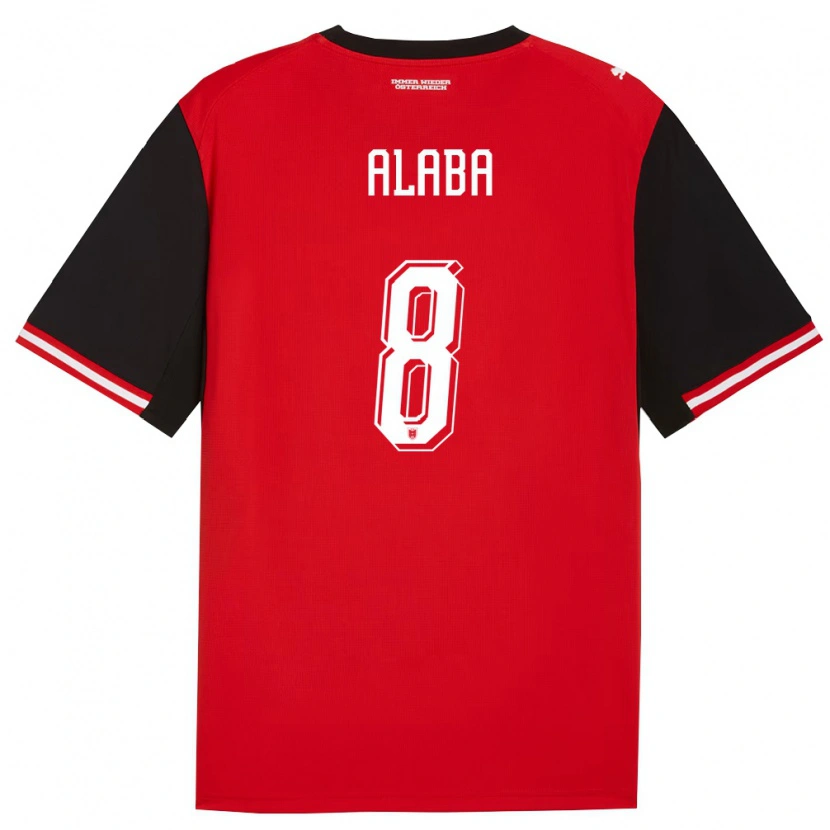 Danxen Niño Camiseta Austria David Alaba #8 Negro Blanco 1ª Equipación 26-28 La Camisa México