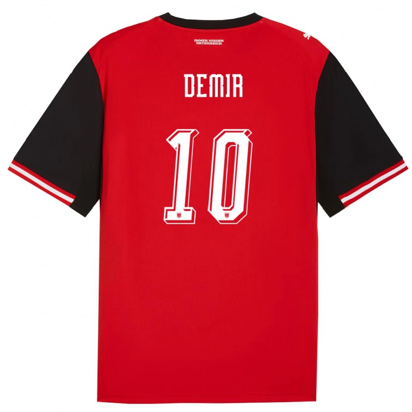 Danxen Niño Camiseta Austria Yusuf Demir #10 Negro Blanco 1ª Equipación 26-28 La Camisa México