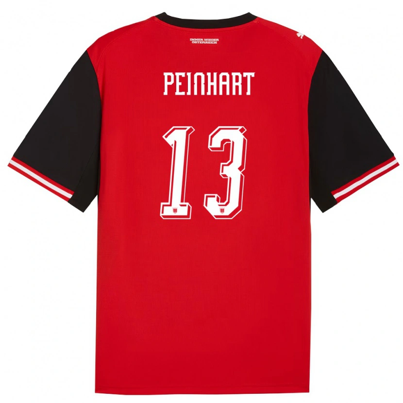 Danxen Niño Camiseta Austria Jonas Peinhart #13 Negro Blanco 1ª Equipación 26-28 La Camisa México