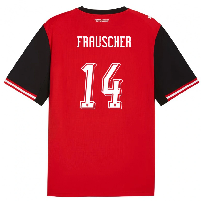 Danxen Niño Camiseta Austria Daniel Frauscher #14 Negro Blanco 1ª Equipación 26-28 La Camisa México