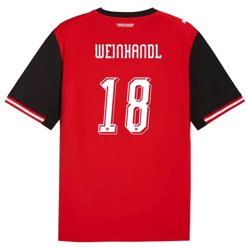 Danxen Niño Camiseta Austria Luca Weinhandl #18 Negro Blanco 1ª Equipación 26-28 La Camisa México