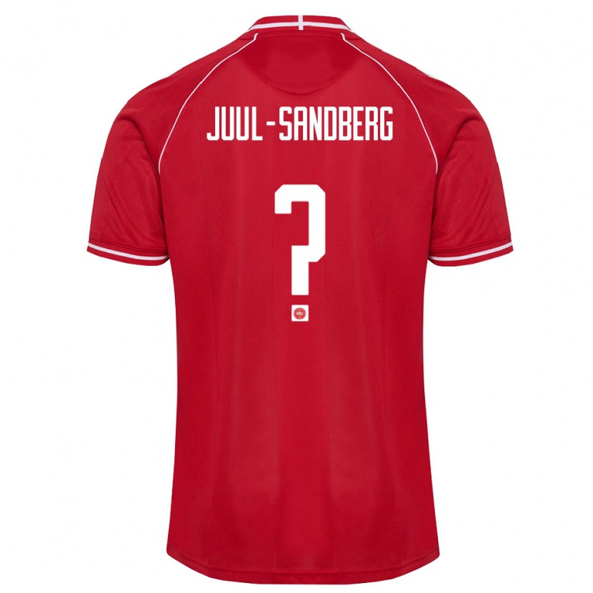 Danxen Niño Camiseta Dinamarca Nikolaj Juul-Sandberg #0 Rojo Blanco 1ª Equipación 26-28 La Camisa México
