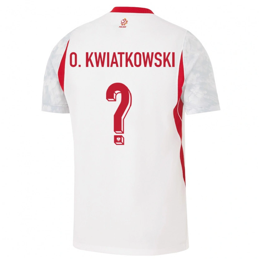 Danxen Niño Camiseta Polonia Oliwier Kwiatkowski #0 Blanco Rojo Gris 1ª Equipación 26-28 La Camisa México