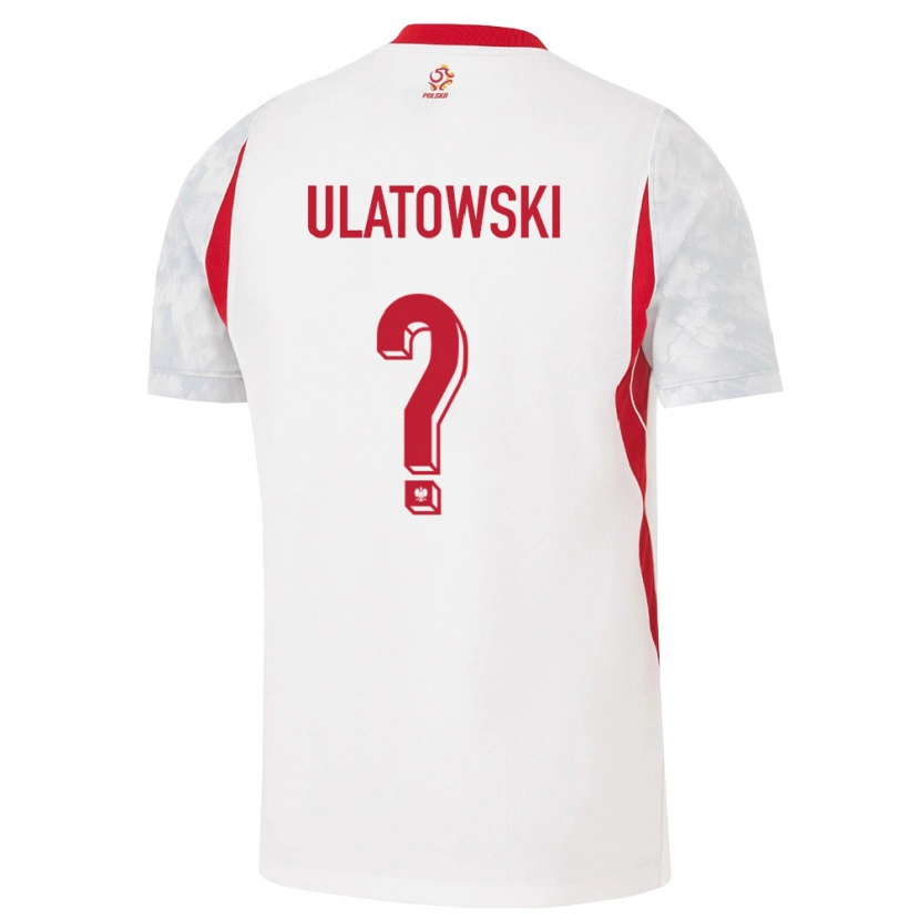 Danxen Niño Camiseta Polonia Iwo Ulatowski #0 Blanco Rojo Gris 1ª Equipación 26-28 La Camisa México