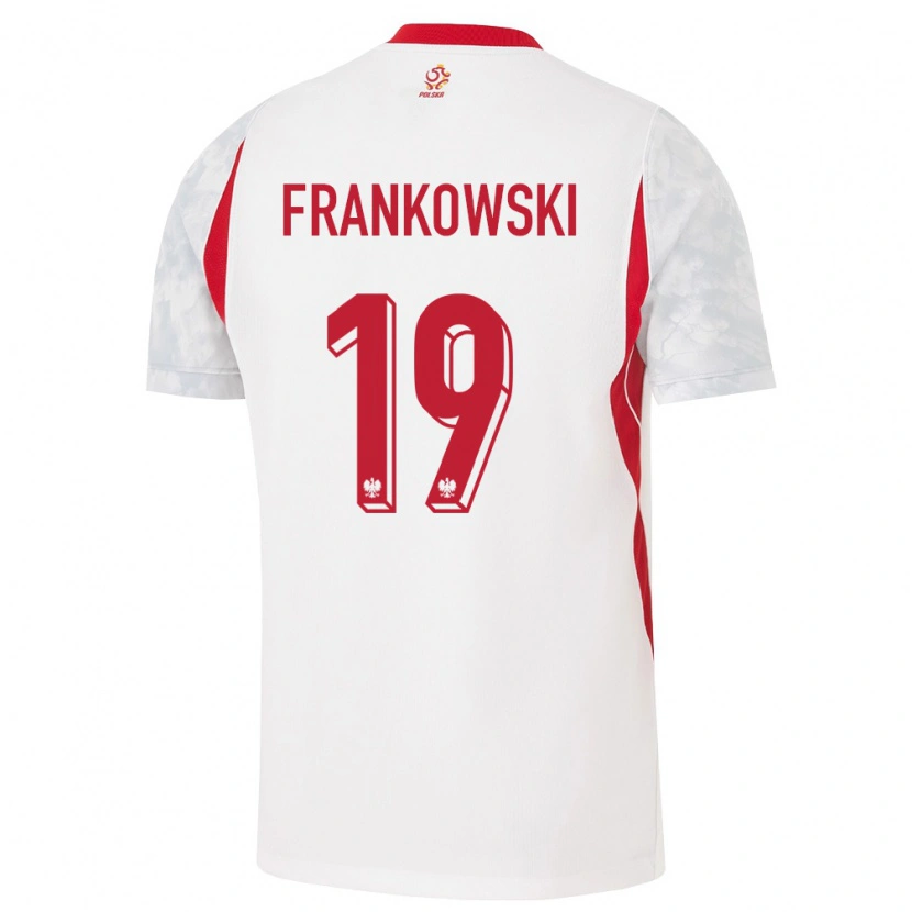 Danxen Niño Camiseta Polonia Przemyslaw Frankowski #19 Blanco Rojo Gris 1ª Equipación 26-28 La Camisa México
