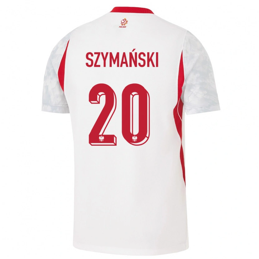 Danxen Niño Camiseta Polonia Sebastian Szymański #20 Blanco Rojo Gris 1ª Equipación 26-28 La Camisa México