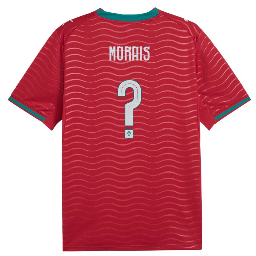 Danxen Niño Camiseta Portugal Joao Morais #0 Rojo Verde Blanco 1ª Equipación 26-28 La Camisa México