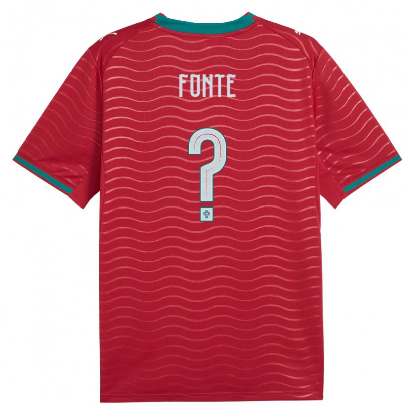 Danxen Niño Camiseta Portugal Gustavo Fonte #0 Rojo Verde Blanco 1ª Equipación 26-28 La Camisa México