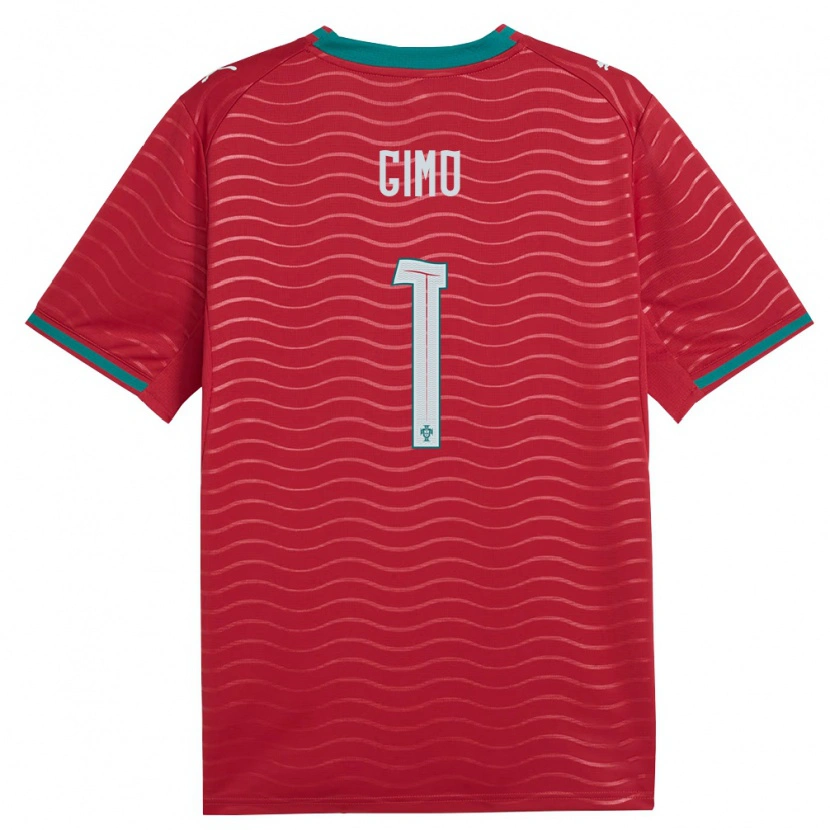 Danxen Niño Camiseta Portugal Tiago Gimo #1 Rojo Verde Blanco 1ª Equipación 26-28 La Camisa México