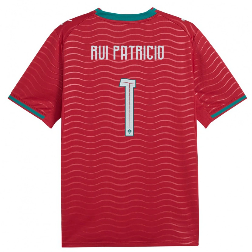 Danxen Niño Camiseta Portugal Rui Patricio #1 Rojo Verde Blanco 1ª Equipación 26-28 La Camisa México
