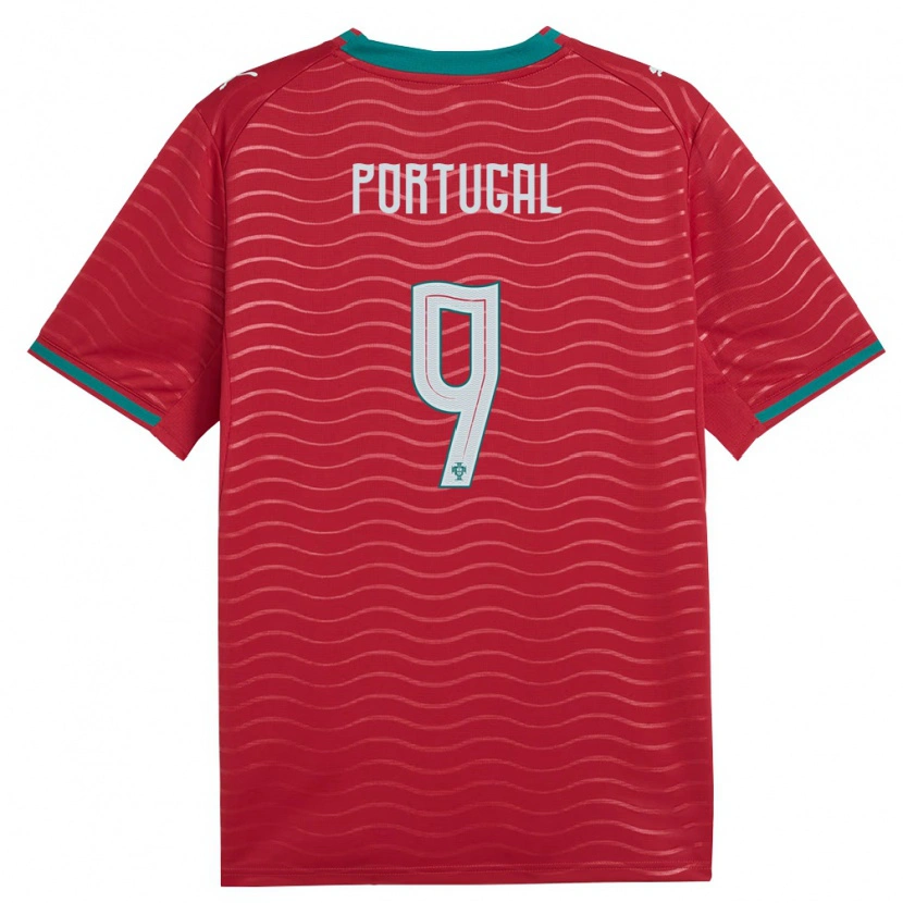 Danxen Niño Camiseta Portugal Tiago Portugal #9 Rojo Verde Blanco 1ª Equipación 26-28 La Camisa México