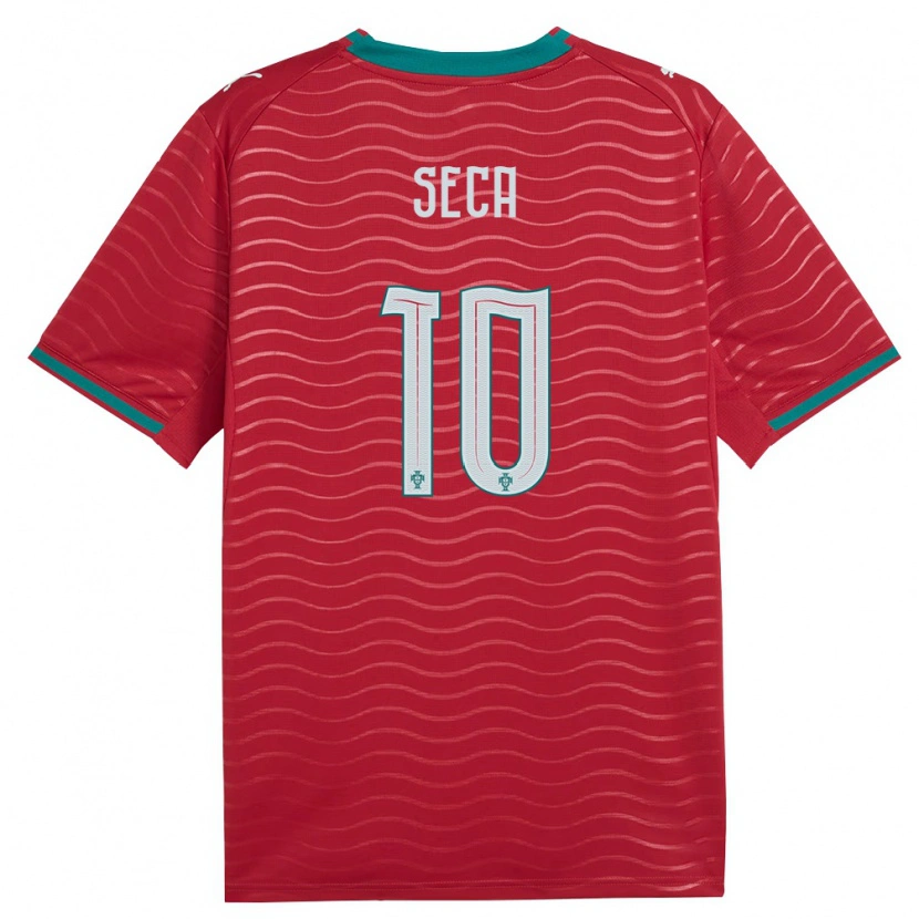 Danxen Niño Camiseta Portugal Rodrigo Seca #10 Rojo Verde Blanco 1ª Equipación 26-28 La Camisa México