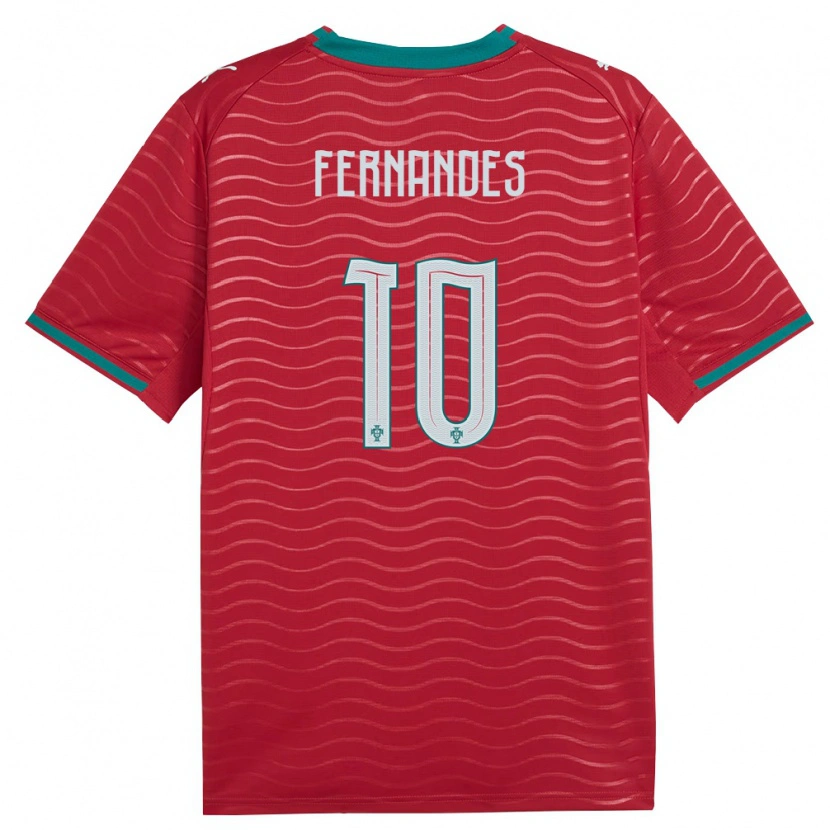 Danxen Niño Camiseta Portugal Francisco Fernandes #10 Rojo Verde Blanco 1ª Equipación 26-28 La Camisa México