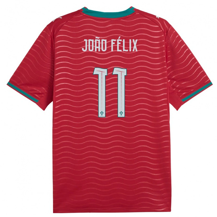 Danxen Niño Camiseta Portugal João Félix #11 Rojo Verde Blanco 1ª Equipación 26-28 La Camisa México