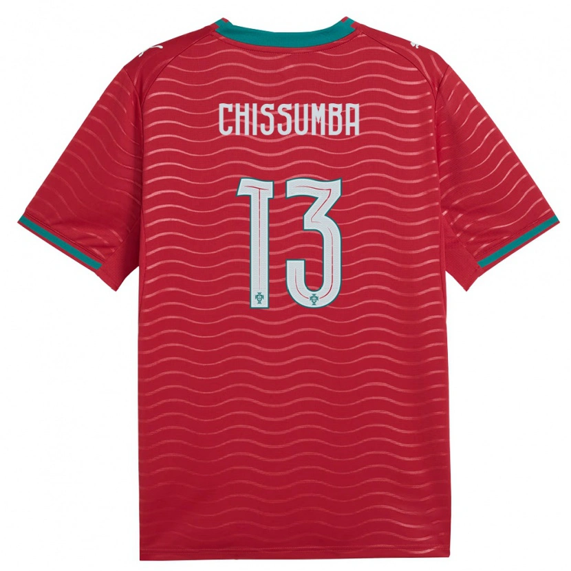 Danxen Niño Camiseta Portugal Chissumba #13 Rojo Verde Blanco 1ª Equipación 26-28 La Camisa México