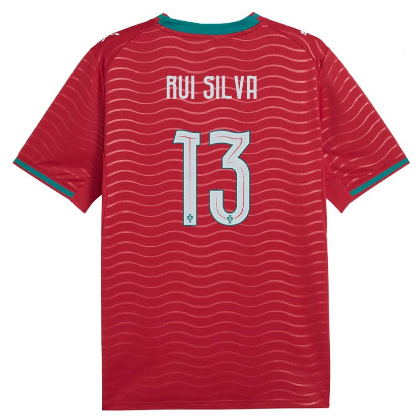 Danxen Niño Camiseta Portugal Rui Silva #13 Rojo Verde Blanco 1ª Equipación 26-28 La Camisa México