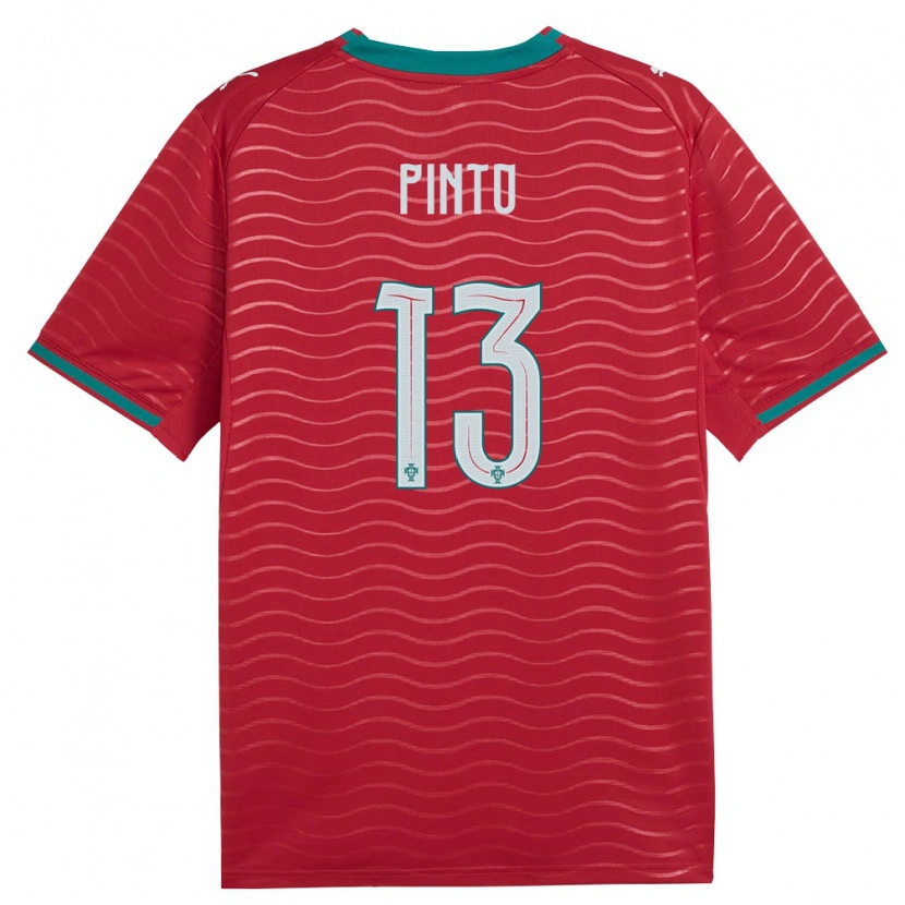 Danxen Niño Camiseta Portugal Fatima Pinto #13 Rojo Verde Blanco 1ª Equipación 26-28 La Camisa México