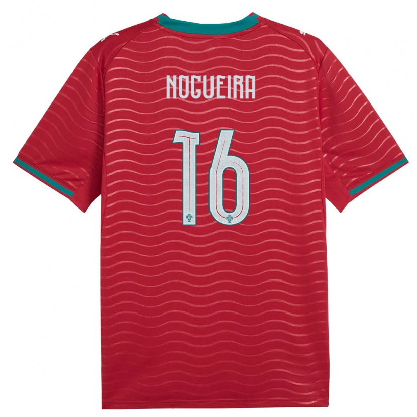 Danxen Niño Camiseta Portugal Rodrigo Nogueira #16 Rojo Verde Blanco 1ª Equipación 26-28 La Camisa México