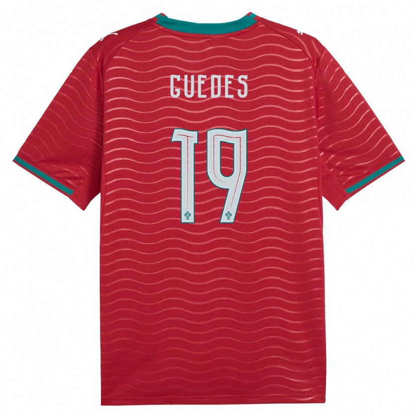 Danxen Niño Camiseta Portugal Gonçalo Guedes #19 Rojo Verde Blanco 1ª Equipación 26-28 La Camisa México