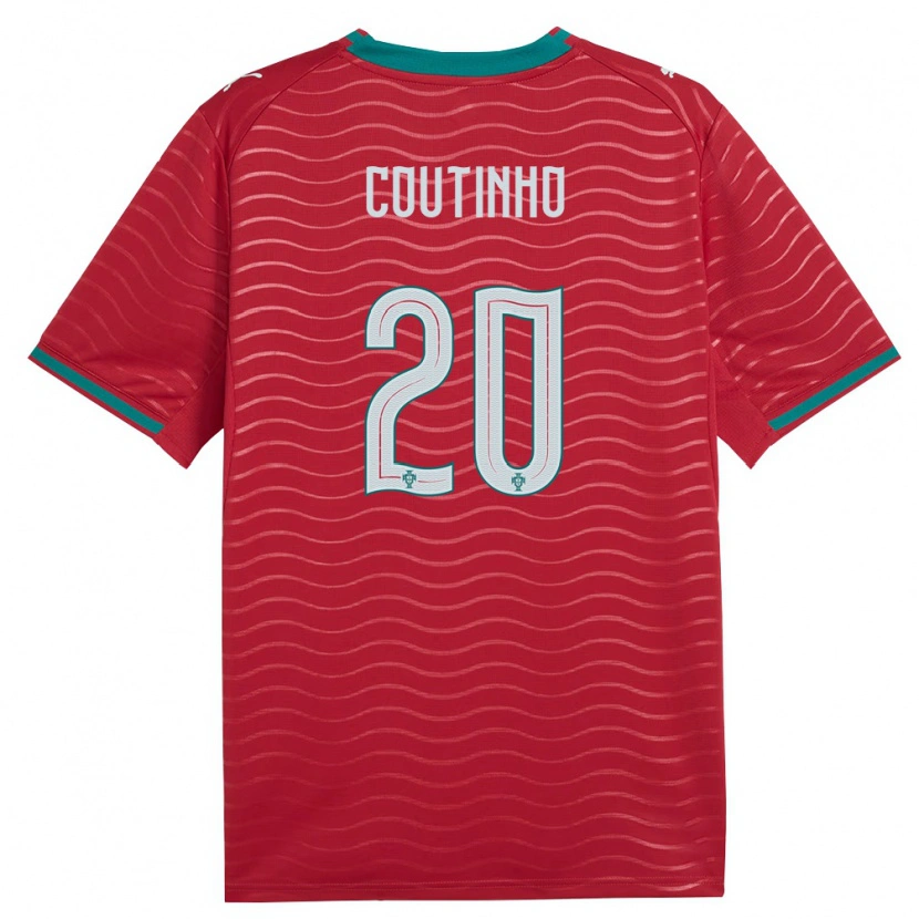 Danxen Niño Camiseta Portugal Ricardo Coutinho #20 Rojo Verde Blanco 1ª Equipación 26-28 La Camisa México