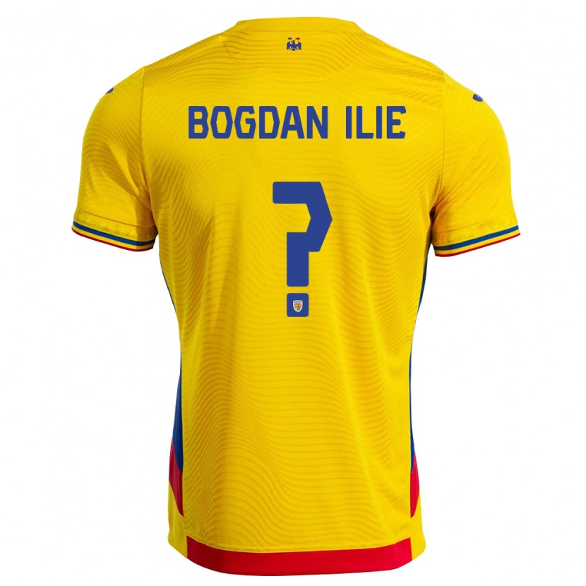 Danxen Niño Camiseta Rumania Bogdan Ilie #0 Amarillo Rojo 1ª Equipación 26-28 La Camisa México