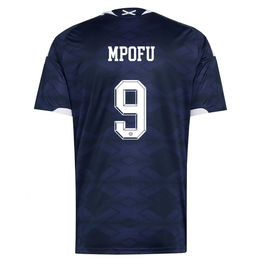 Danxen Niño Camiseta Escocia Camron Mpofu #9 Marino Blanco 1ª Equipación 26-28 La Camisa México