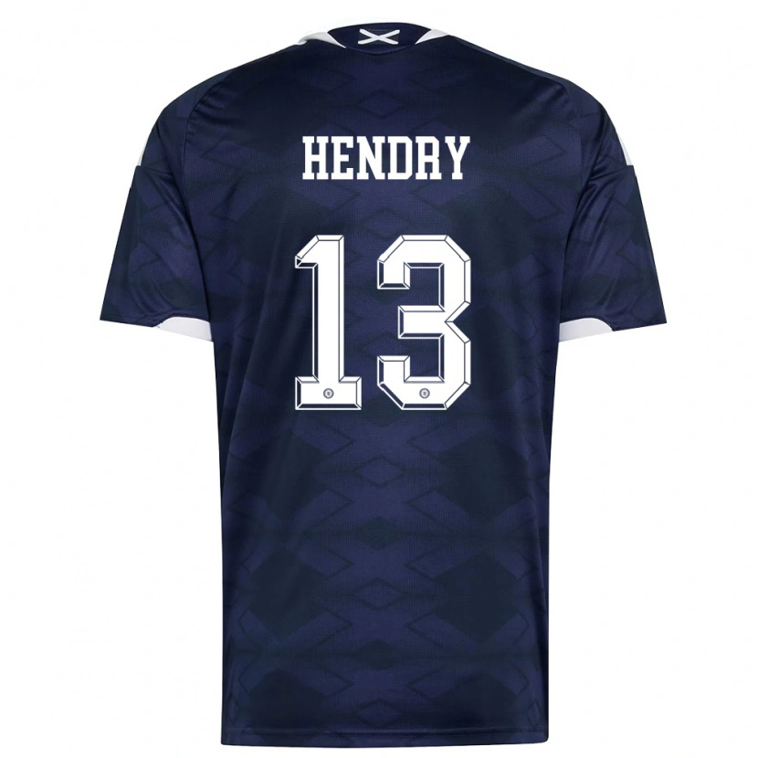 Danxen Niño Camiseta Escocia Jack Hendry #13 Marino Blanco 1ª Equipación 26-28 La Camisa México