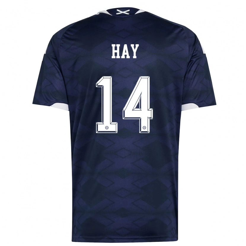 Danxen Niño Camiseta Escocia Brogan Hay #14 Marino Blanco 1ª Equipación 26-28 La Camisa México