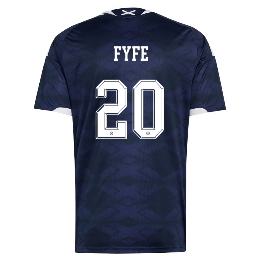 Danxen Niño Camiseta Escocia Lucas Fyfe #20 Marino Blanco 1ª Equipación 26-28 La Camisa México
