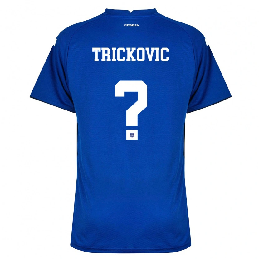 Danxen Niño Camiseta Serbia Ognjen Trickovic #0 Marino Rojo 1ª Equipación 26-28 La Camisa México