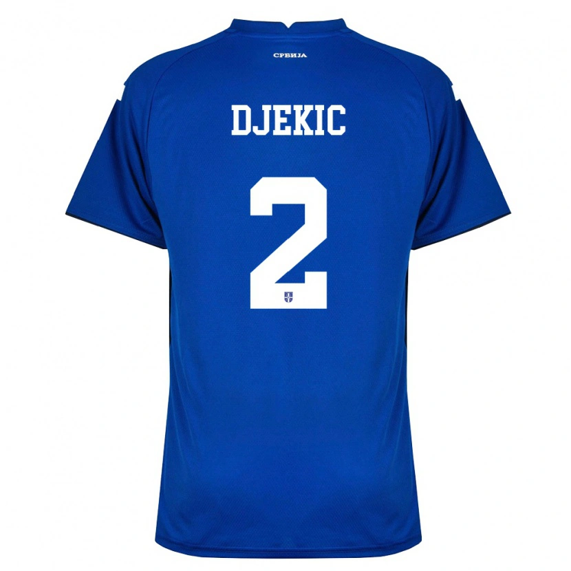 Danxen Niño Camiseta Serbia Djuro Giulio Djekic #2 Marino Rojo 1ª Equipación 26-28 La Camisa México