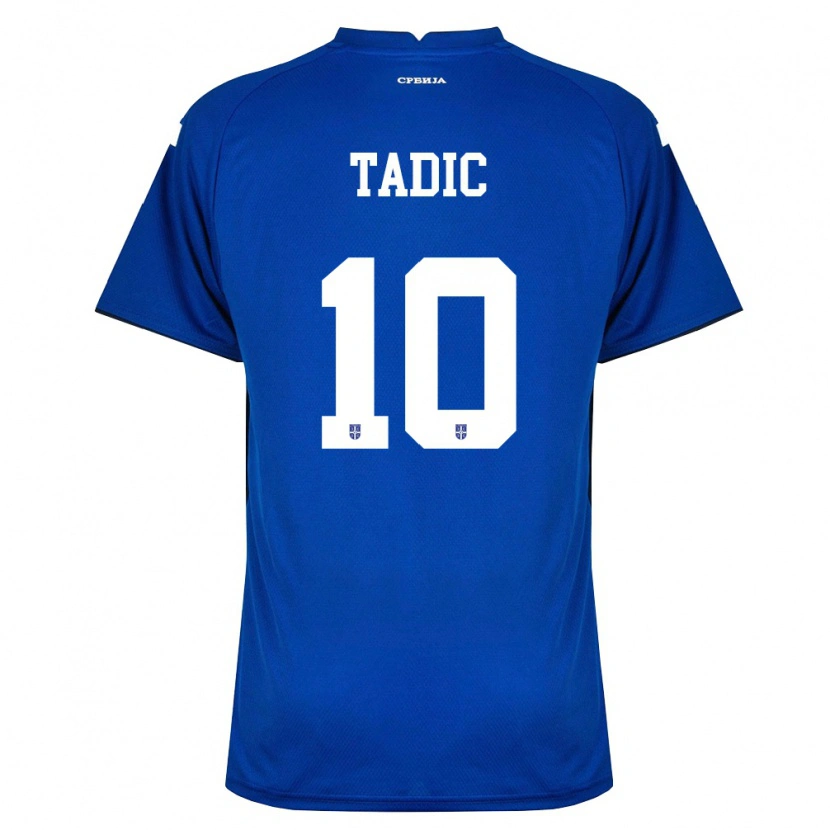 Danxen Niño Camiseta Serbia Dusan Tadic #10 Marino Rojo 1ª Equipación 26-28 La Camisa México