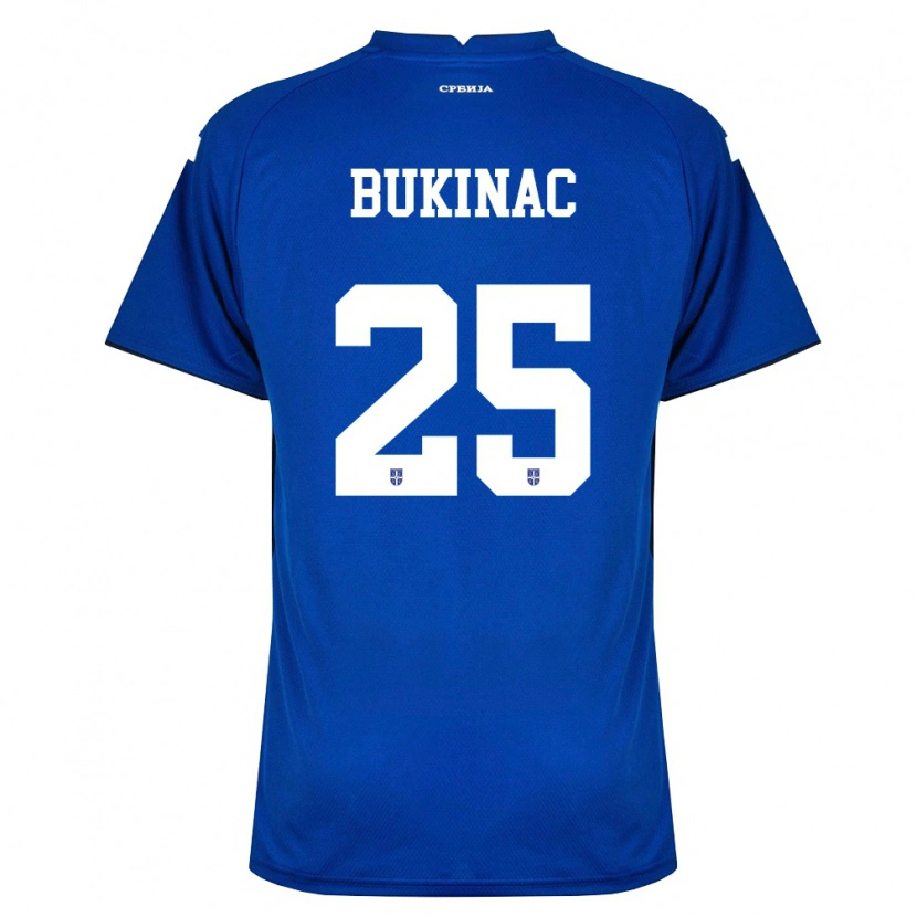 Danxen Niño Camiseta Serbia Stefan Bukinac #25 Marino Rojo 1ª Equipación 26-28 La Camisa México