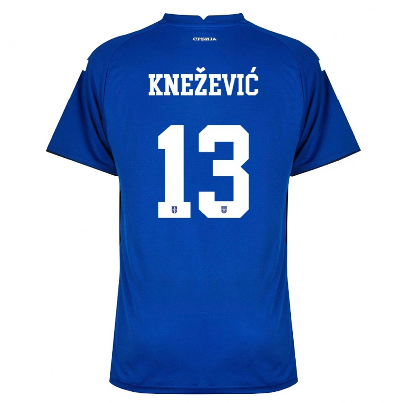 Danxen Niño Camiseta Serbia Milana Knezevic #13 Marino Rojo 1ª Equipación 26-28 La Camisa México