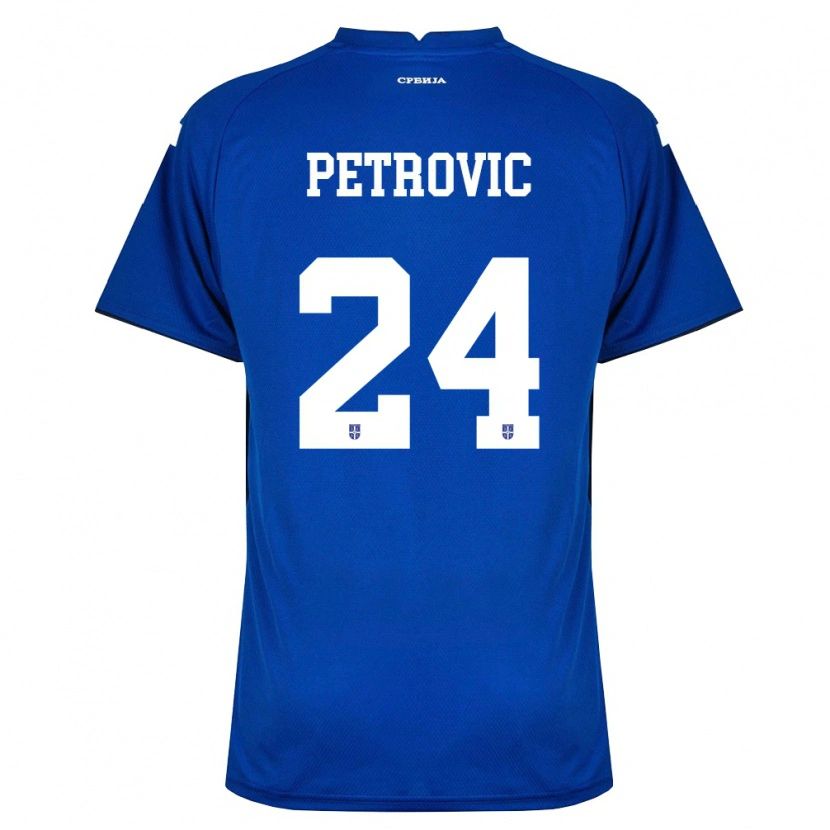 Danxen Niño Camiseta Serbia Petar Petrovic #24 Marino Rojo 1ª Equipación 26-28 La Camisa México