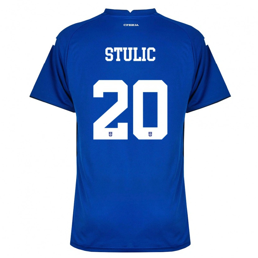 Danxen Niño Camiseta Serbia Pavle Stulic #20 Marino Rojo 1ª Equipación 26-28 La Camisa México