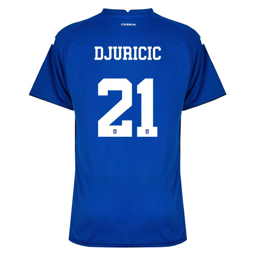 Danxen Niño Camiseta Serbia Filip Djuricic #21 Marino Rojo 1ª Equipación 26-28 La Camisa México