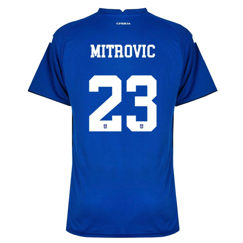 Danxen Niño Camiseta Serbia Vuk Mitrovic #23 Marino Rojo 1ª Equipación 26-28 La Camisa México