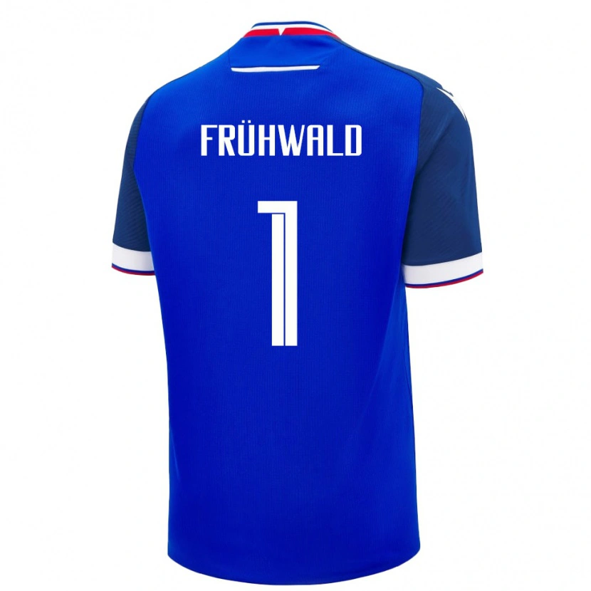 Danxen Niño Camiseta Eslovaquia Tomas Frühwald #1 Azul Blanco 1ª Equipación 26-28 La Camisa México
