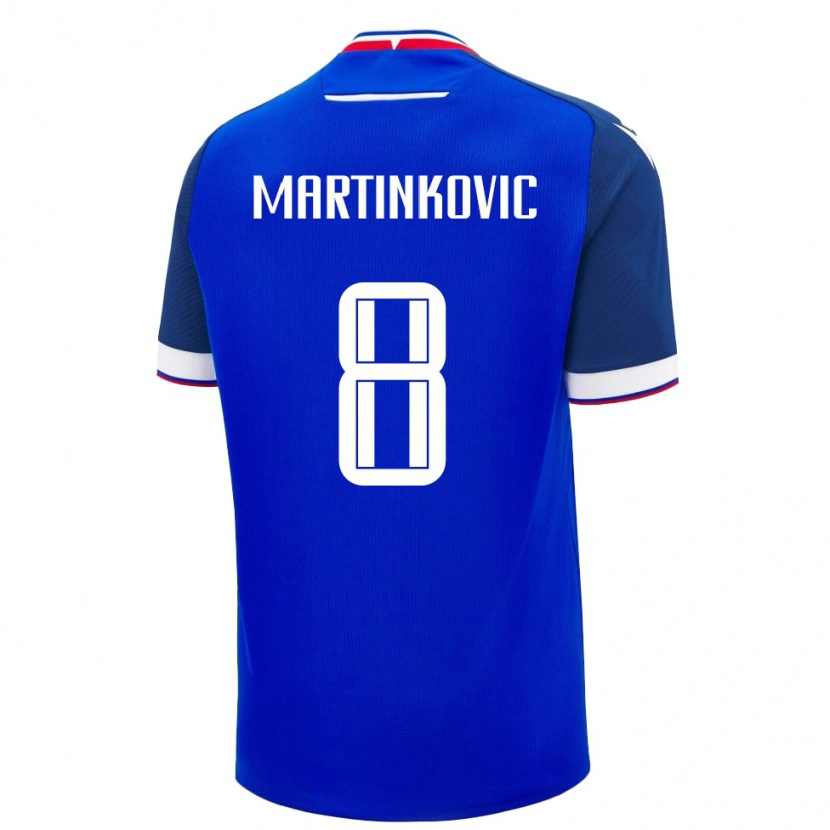 Danxen Niño Camiseta Eslovaquia Matej Martinkovic #8 Azul Blanco 1ª Equipación 26-28 La Camisa México