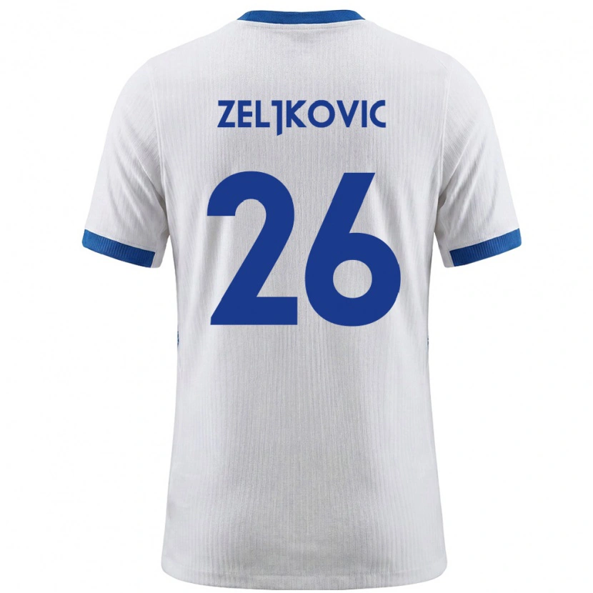 Danxen Niño Camiseta Eslovenia Adrian Zeljkovic #26 Blanco Azul 1ª Equipación 26-28 La Camisa México