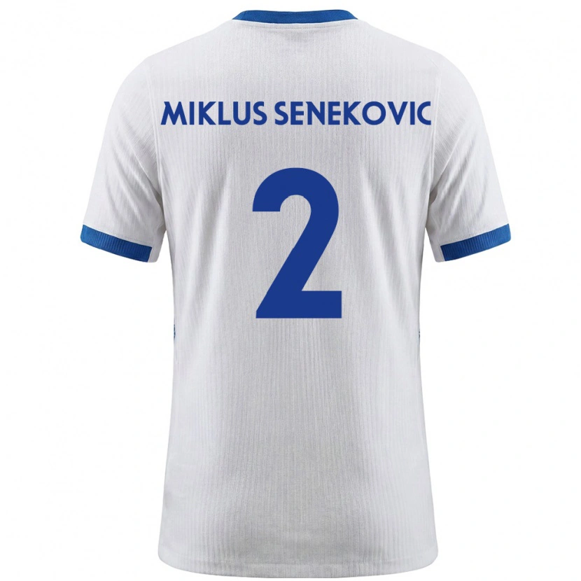 Danxen Niño Camiseta Eslovenia Gal Miklus Senekovic #2 Blanco Azul 1ª Equipación 26-28 La Camisa México