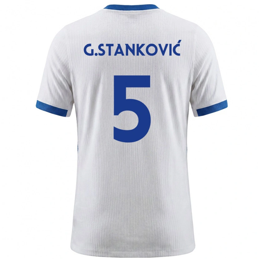 Danxen Niño Camiseta Eslovenia Jon Gorenc Stankovic #5 Blanco Azul 1ª Equipación 26-28 La Camisa México