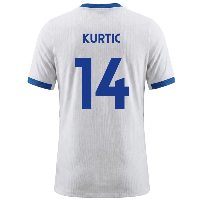 Danxen Niño Camiseta Eslovenia Jasmin Kurtic #14 Blanco Azul 1ª Equipación 26-28 La Camisa México