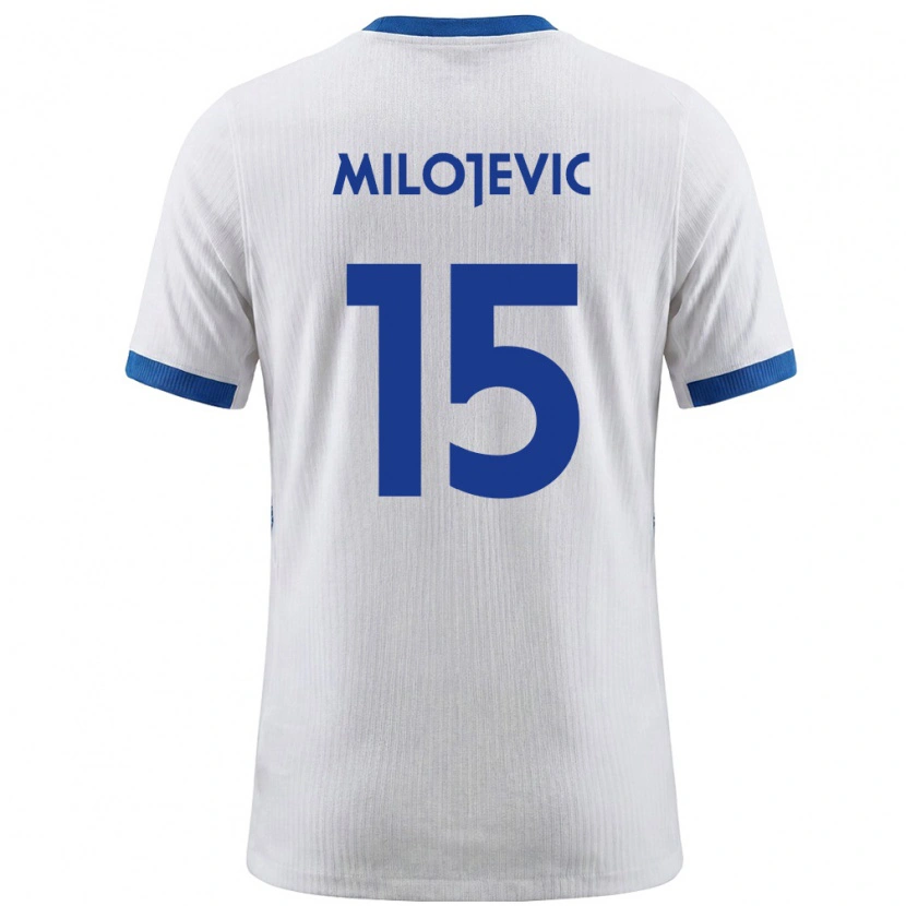 Danxen Niño Camiseta Eslovenia Nemanja Milojevic #15 Blanco Azul 1ª Equipación 26-28 La Camisa México