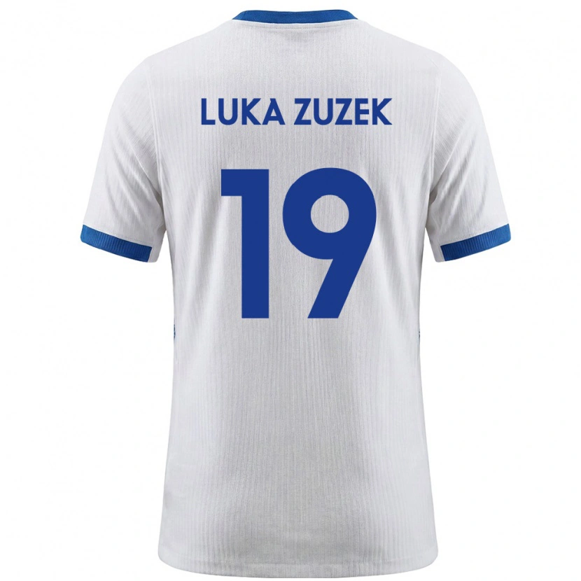Danxen Niño Camiseta Eslovenia Zan Luka Zuzek #19 Blanco Azul 1ª Equipación 26-28 La Camisa México