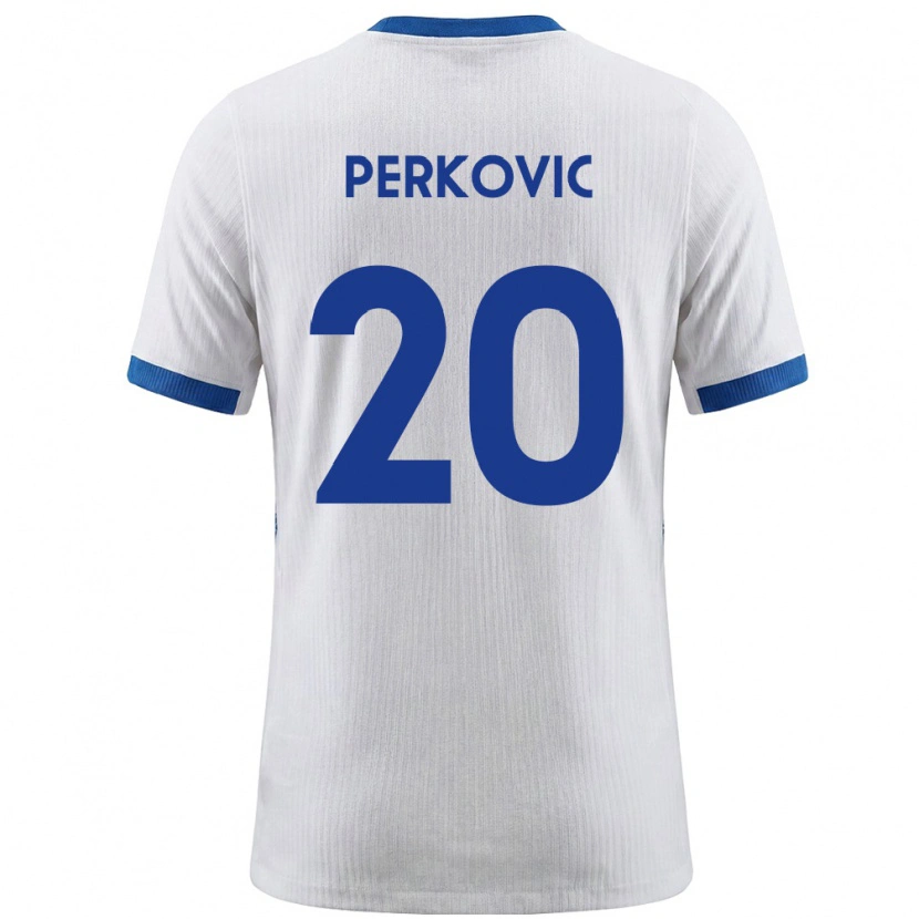 Danxen Niño Camiseta Eslovenia Nino Perkovic #20 Blanco Azul 1ª Equipación 26-28 La Camisa México