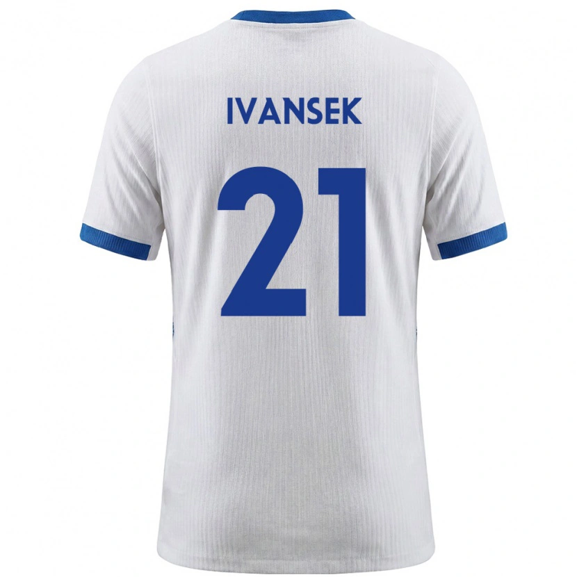 Danxen Niño Camiseta Eslovenia Matic Ivansek #21 Blanco Azul 1ª Equipación 26-28 La Camisa México