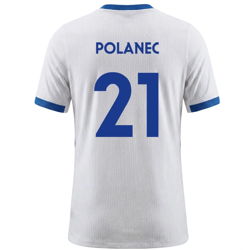 Danxen Niño Camiseta Eslovenia Gaj Polanec #21 Blanco Azul 1ª Equipación 26-28 La Camisa México